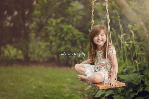 Girl on a swing