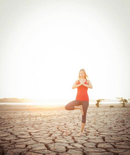 Yoga on the beach